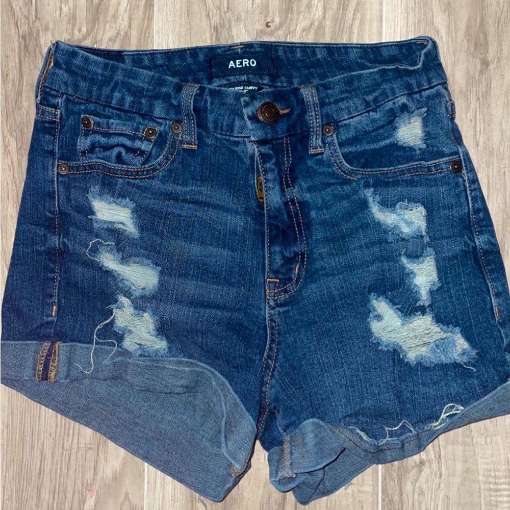 Aeropostal Jean shorts size M. Worn several times but still well taken care of.